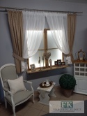 KPL KOMPLET FIRANA BATYST , BAWEŁNA ZASŁONY , shabby retro