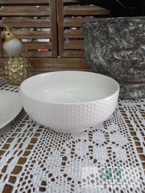 KPL , KOMPLET TALERZ 21 cm + MISKA 16 cm Z KOLEKCJI " KROPLE ROSY"