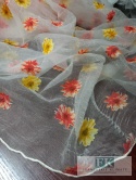 MATERIAŁ TKANINA ORGANZA ORGANTYNA KWIATKI 260 CM