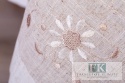 OBRUS MOLI 140x240 ŁAMANA BIEL BEŻ NATURA SHABBY CHIC FRANCJA
