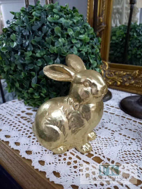 FIGURA CERAMICZNO BETONOWA KRÓLIK ZAJĄC 13 CM