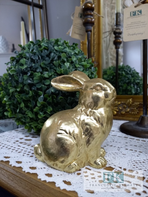 FIGURA CERAMICZNO BETONOWA KRÓLIK ZAJĄC 13 CM