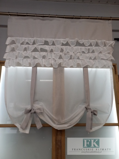 FFIRANA PANEL a la ROLETKA ROLETA falbanki szer 105/125 cm shabby