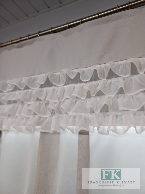 FFIRANA PANEL a la ROLETKA ROLETA falbanki szer 105/125 cm shabby