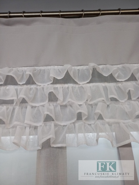 FFIRANA PANEL a la ROLETKA ROLETA falbanki szer 105/125 cm shabby