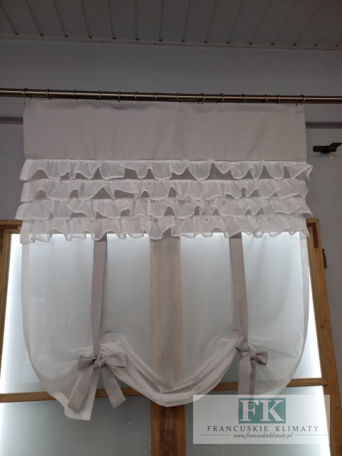 FFIRANA PANEL a la ROLETKA ROLETA falbanki szer 105/125 cm shabby