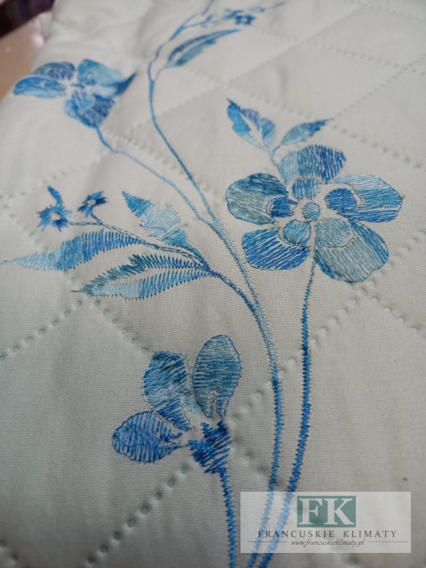 KŁ. NARZUTA PIKOWANA MIĘTOWA 220 X 240 CM BAWEŁNA SHABBY , PROWANSJA , VINTAGE