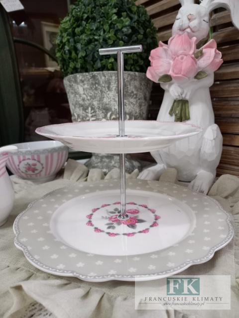 KOLEKCJA PINK ROSES PATERA 2-poziomowa styl francuski, shabby, vintage