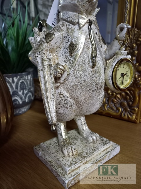 ZAJĄC KRÓLIK Z ZEGAREM 30 CM