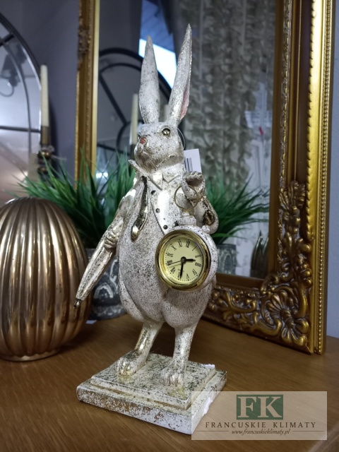 ZAJĄC KRÓLIK Z ZEGAREM 30 CM