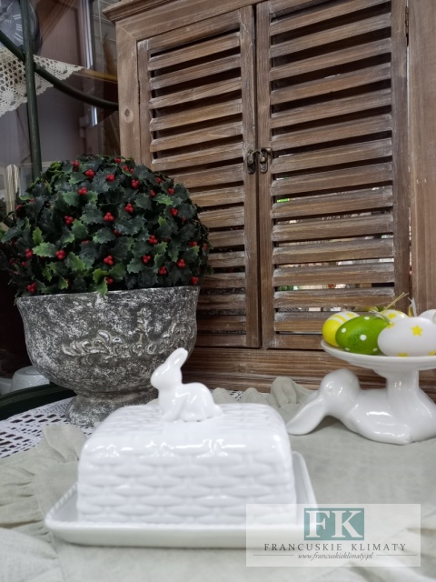 MASELNICA pojemnik Z ZAJĄCEM 18,5 CM ZAJĄC KRÓLIK