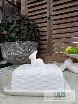 MASELNICA pojemnik Z ZAJĄCEM 18,5 CM ZAJĄC KRÓLIK