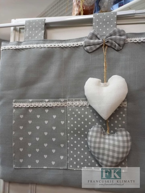 WIELOFUNKCYJNY ORGANIZER na szelkach z serduszkami SHABBY