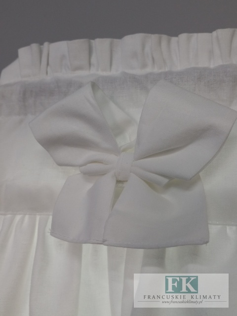 ZAZDROSTKA SZYTA KOKARDKA BIEL 120/45 BAWEŁNA SHABBY