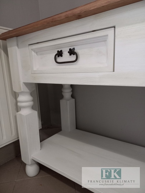 lite drewno KONSOLA STOLIK , PROWANSJA szer. 120 cm