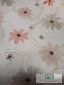 TKANINA MATERIAŁ KWIATY 150 SZEROKOŚCI , SHABBY TKANINA Z DOMIESZKĄ LNU