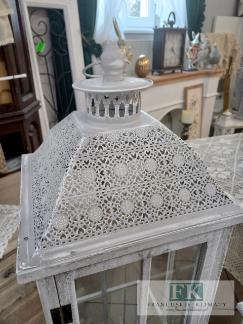 DREWNIANA LATARNIA , LAMPION Z SZUFLADĄ 127 cm