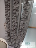 KOMPLET , ZASŁON ZASŁONY FALBANY PIONOWE Z TUBKAMI CYRKONIE 100/200 x 2 SZT NATURA , SZARE W STYLU PROWANSALSKIM , FRANCUSKIM