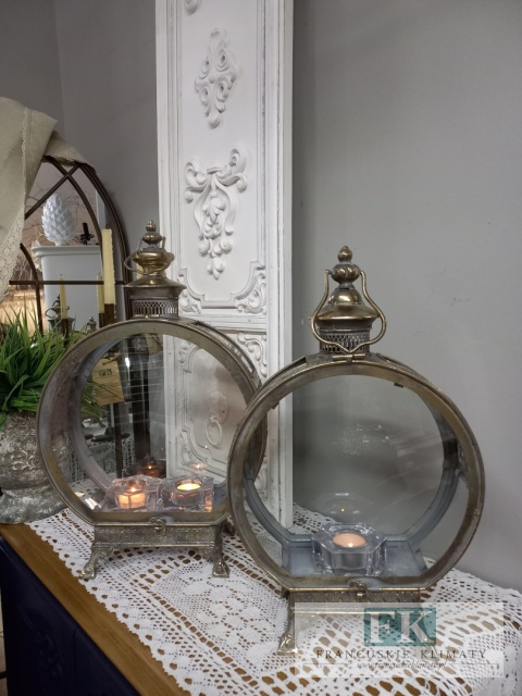 LAMPION , LATARNIA METAL + SZKŁO 52,5 CM