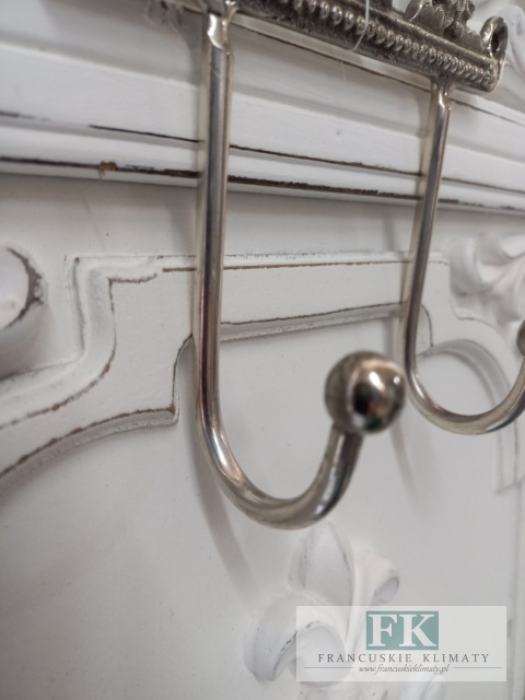 METALOWY WIESZAK ŚCIENNY Z 2 HAKAMI 14,5 CM , SREBRNY