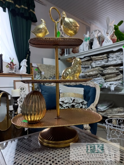 PATERA 3 POZIOMY 68 CM ZŁOTA