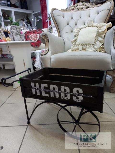 KWIETNIK W FORMIE WÓZKA "HERBS" 62 cm