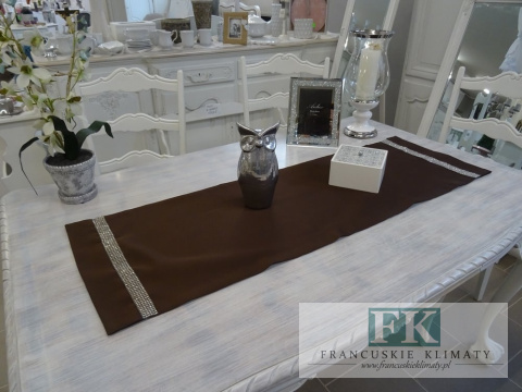 BIEŻNIK DEKORACYJNY DIAMENT 40X120 BRĄZOWY PROWANSJA SHABBY CHIC VINTAGE LOFT BIEŻNIK DEKORACYJNY DIAMENT 40X120 BRĄZOWY PROWANSJA SHABBY CHIC VINTAGE LOFT