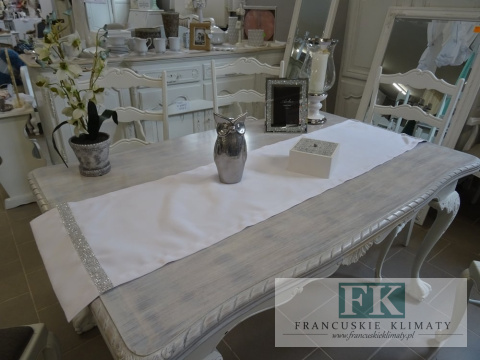 BIEŻNIK DEKORACYJNY DIAMENT 40X160 BIAŁY PROWANSJA SHABBY CHIC VINTAGE LOFT BIEŻNIK DEKORACYJNY DIAMENT 40X160 BIAŁY PROWANSJA SHABBY CHIC VINTAGE LOFT