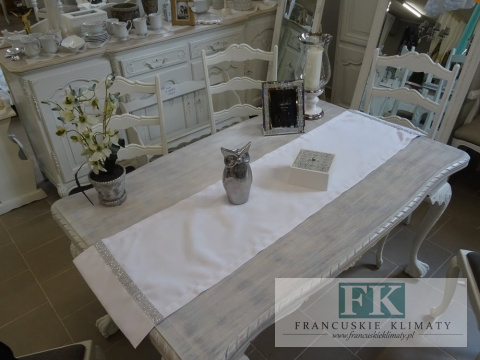 BIEŻNIK DEKORACYJNY DIAMENT 40X160 BIAŁY PROWANSJA SHABBY CHIC VINTAGE LOFT BIEŻNIK DEKORACYJNY DIAMENT 40X160 BIAŁY PROWANSJA SHABBY CHIC VINTAGE LOFT