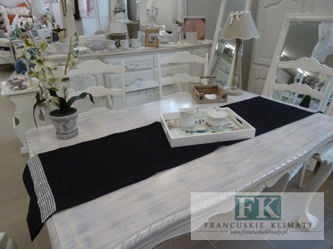 BIEŻNIK DEKORACYJNY DIAMENT 40X160 CZARNY PROWANSJA SHABBY CHIC VINTAGE LOFT BIEŻNIK DEKORACYJNY DIAMENT 40X160 CZARNY PROWANSJA SHABBY CHIC VINTAGE LOFT