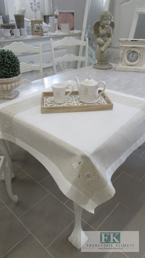 BIEŻNIK SERWETA AURELIA 85X85 PROWANSJA SHABBY CHIC VINTAGE LOFT
