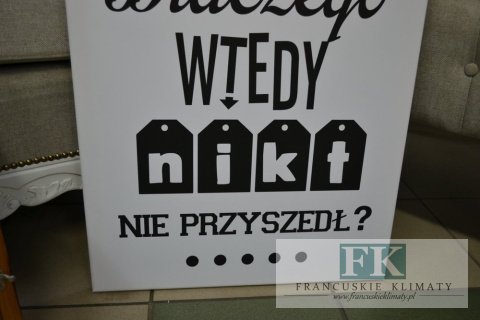 OBRAZ NA PŁÓTNIE 50/90 W ZESZŁYM TYGODNIU ....... BIAŁY