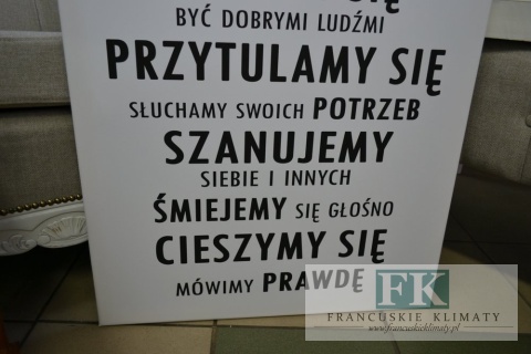 OBRAZ NA PŁÓTNIE 90X60 W TYM DOMU... PŁÓTNO STYL NOWOCZESNY