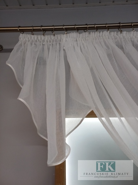 FIRANA Z DWOMA BOCZKAMI , BOKAMI ŚCIĘTYMI KRESZ LAMÓWKA BIEL , BEZ PRASOWANIA