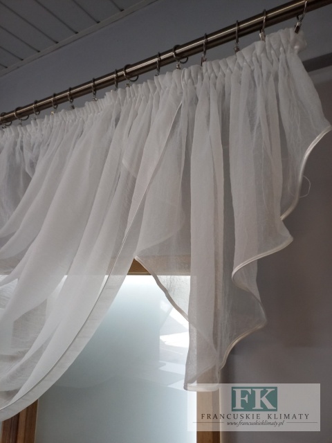 FIRANA Z DWOMA BOCZKAMI , BOKAMI ŚCIĘTYMI KRESZ LAMÓWKA BIEL , BEZ PRASOWANIA