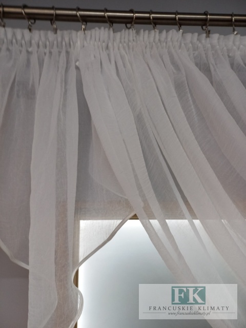FIRANA Z DWOMA BOCZKAMI , BOKAMI ŚCIĘTYMI KRESZ LAMÓWKA BIEL , BEZ PRASOWANIA