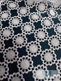 MATERIAŁ tkanina GIPIUROWA , OBRUSOWA GIPIURA BIAŁA 140 CM