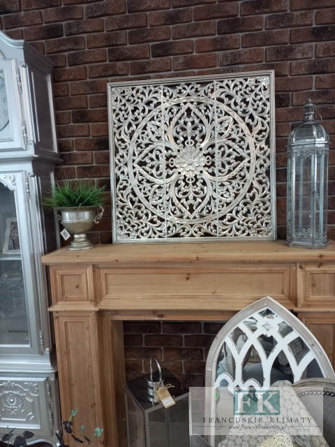 METALOWA DEKORACJA ŚCIENNA 80 cm srebrna , METALOPLASTYKA ARTYSTYCZNA