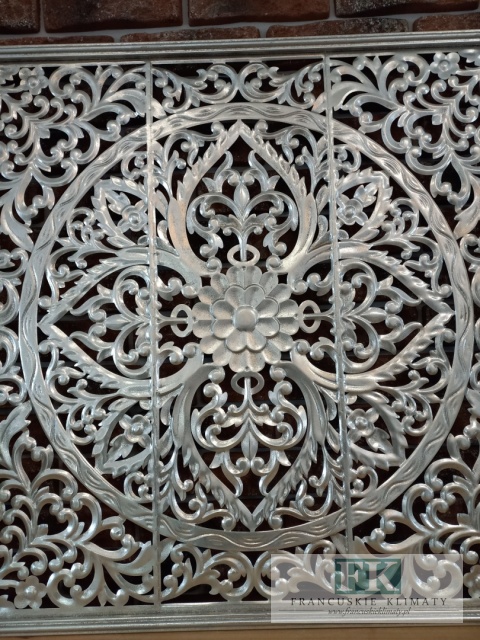 METALOWA DEKORACJA ŚCIENNA 80 cm srebrna , METALOPLASTYKA ARTYSTYCZNA