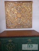 METALOWA DEKORACJA ŚCIENNA 80 cm , antyczne złoto , METALOPLASTYKA ARTYSTYCZNA