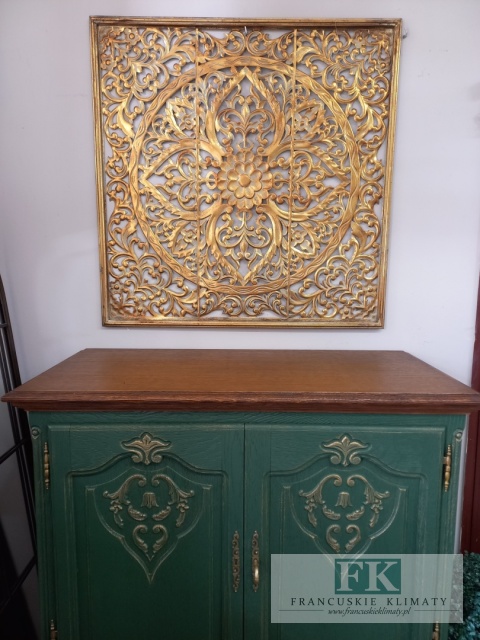 METALOWA DEKORACJA ŚCIENNA 80 cm , antyczne złoto , METALOPLASTYKA ARTYSTYCZNA