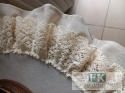SERWETKA FALBANKA KORONKA KOŁO fi 70 cm BEŻ NATURA prowansja , shabby chic