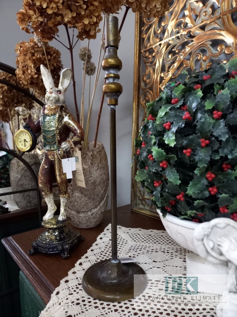 ŚWIECZNIK METALOWY 45 CM , ZŁOTO ANTYCZNE