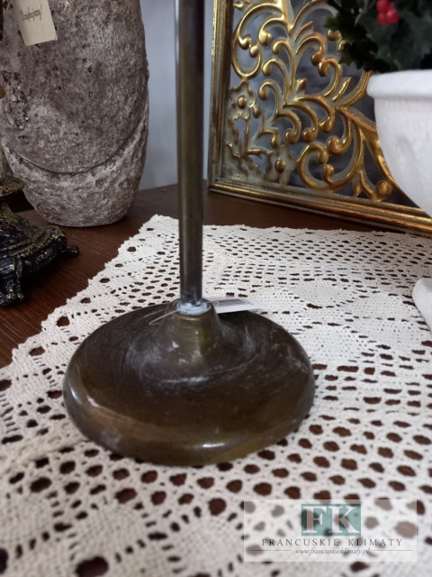 ŚWIECZNIK METALOWY 45 CM , ZŁOTO ANTYCZNE