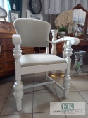 FRANCUSKI FOTEL cottage SHABBY biały beż