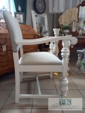 FRANCUSKI FOTEL cottage SHABBY biały beż
