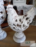 KURA 24 CM FIGURA CERAMICZNO - BETONOWA