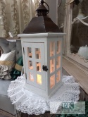 LATARNIA-LAMPION mała 45 CM W STYLU FRANCUSKIM, SHABBY, PROWANSJA.