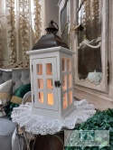 LATARNIA-LAMPION mała 45 CM W STYLU FRANCUSKIM, SHABBY, PROWANSJA.