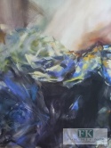 OBRAZ NA PŁÓNIE 100 X 100 CM DAMA W RĘKAWICZCE